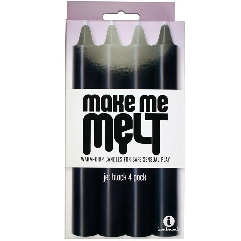 Icon Brands Make Me Melt Wax-Play Candle 4 Pack Jet Black - Rolik®