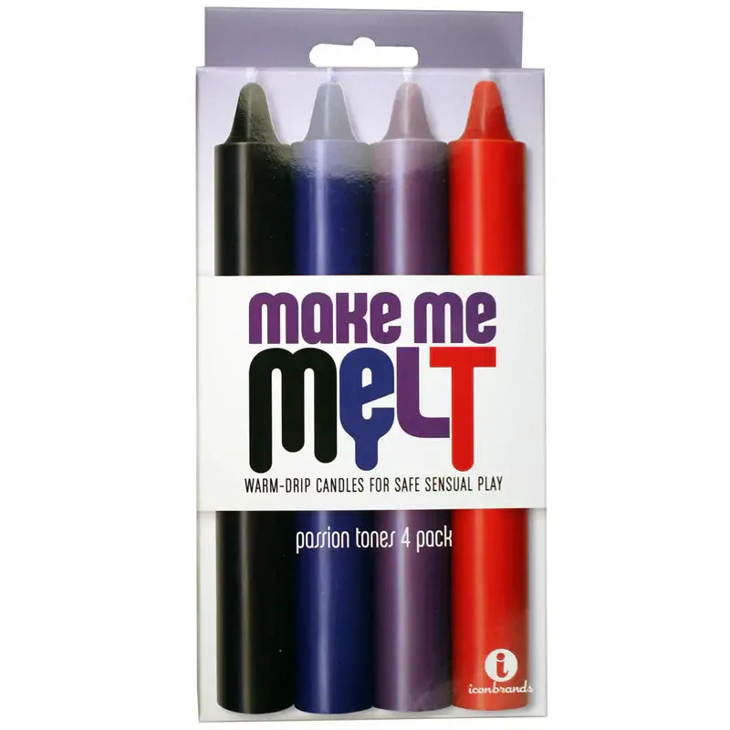 Icon Brands Make Me Melt Wax-Play Candle 4 Pack Passion Tones - Rolik®