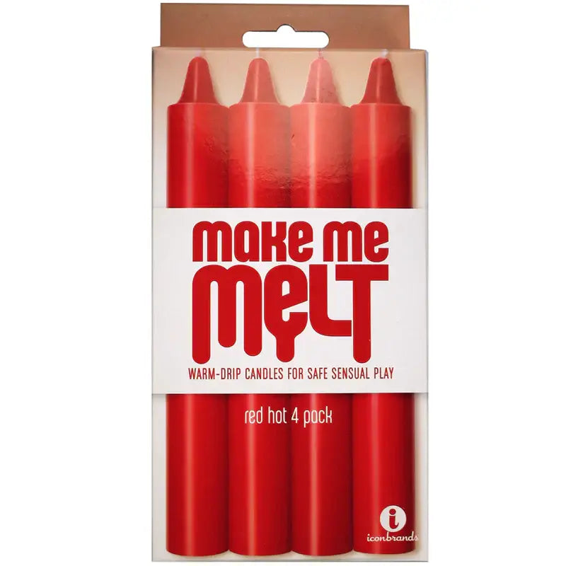 Icon Brands Make Me Melt Wax-Play Candle 4 Pack Red Hot - Rolik®