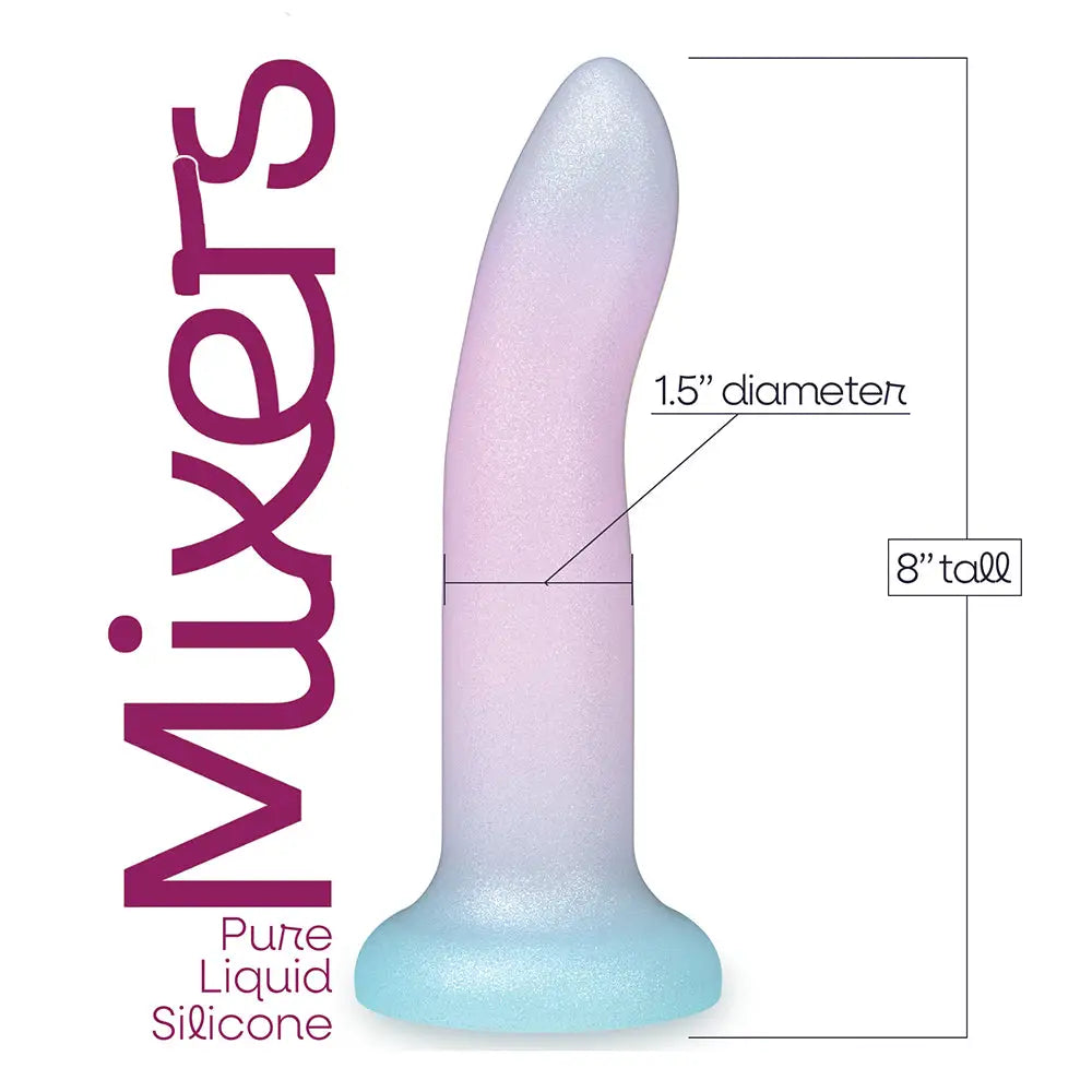 Icon Brands Mixers Blueberry Crush 8’’ Silicone Dildo - Premium Platinum Body-Safe Multicolor