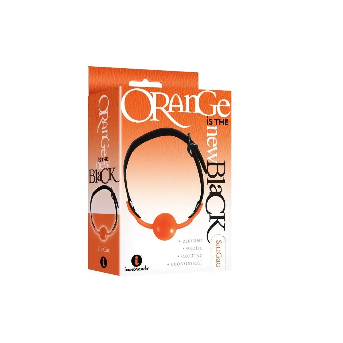 Icon Brands Orange Is the New Black Silicone Ball Gag - Premium Body-Safe Design
