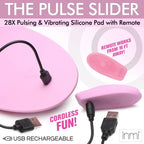 XR Brands® inmi® The Pulse Slider Pulsing & Vibrating Silicone Pad with Remote - Rolik®