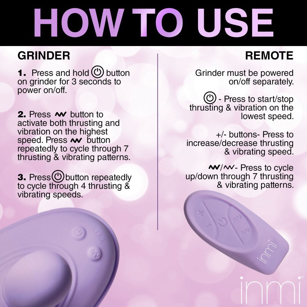 inmi® Thrust n' Grind Thrusting and Vibrating Silicone Grinder - Rolik®