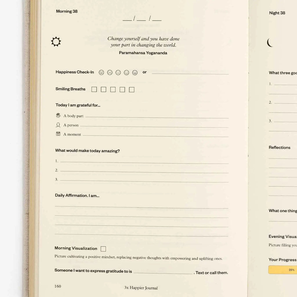 Intelligent Change 3x Happier Journal, 60-Day Gratitude by Prince EA x