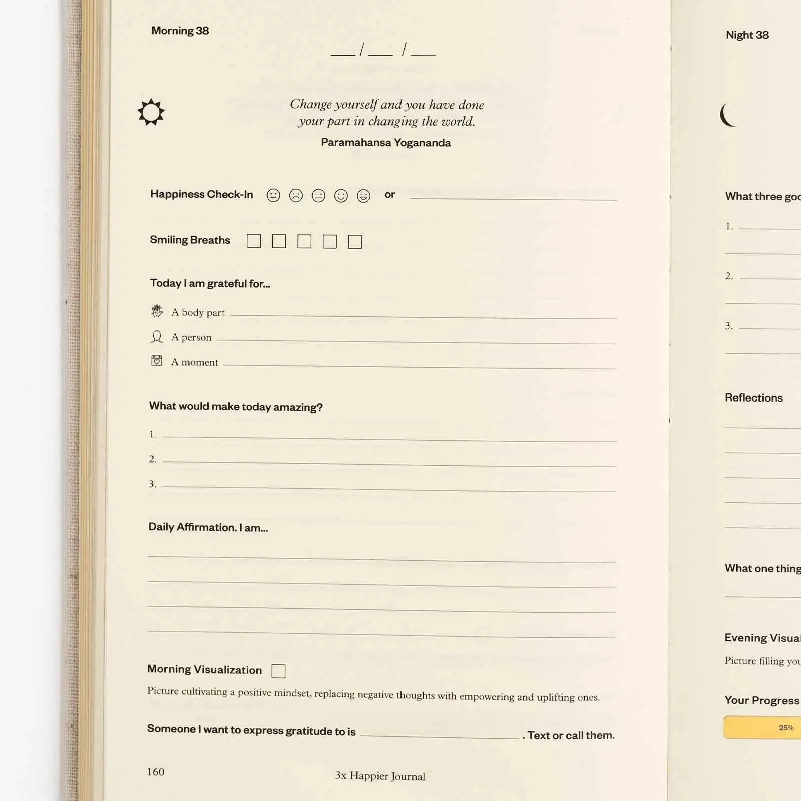 Intelligent Change 3x Happier Journal, 60-Day Gratitude by Prince EA x