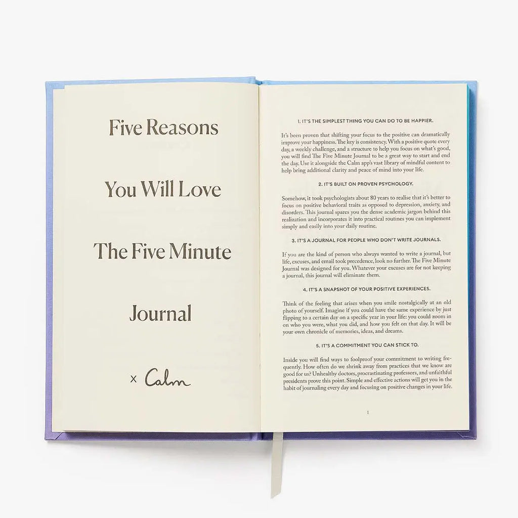 Open book with text on a white background