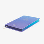 Gradient blue and purple notebook with 'Cahier' branding on a white background