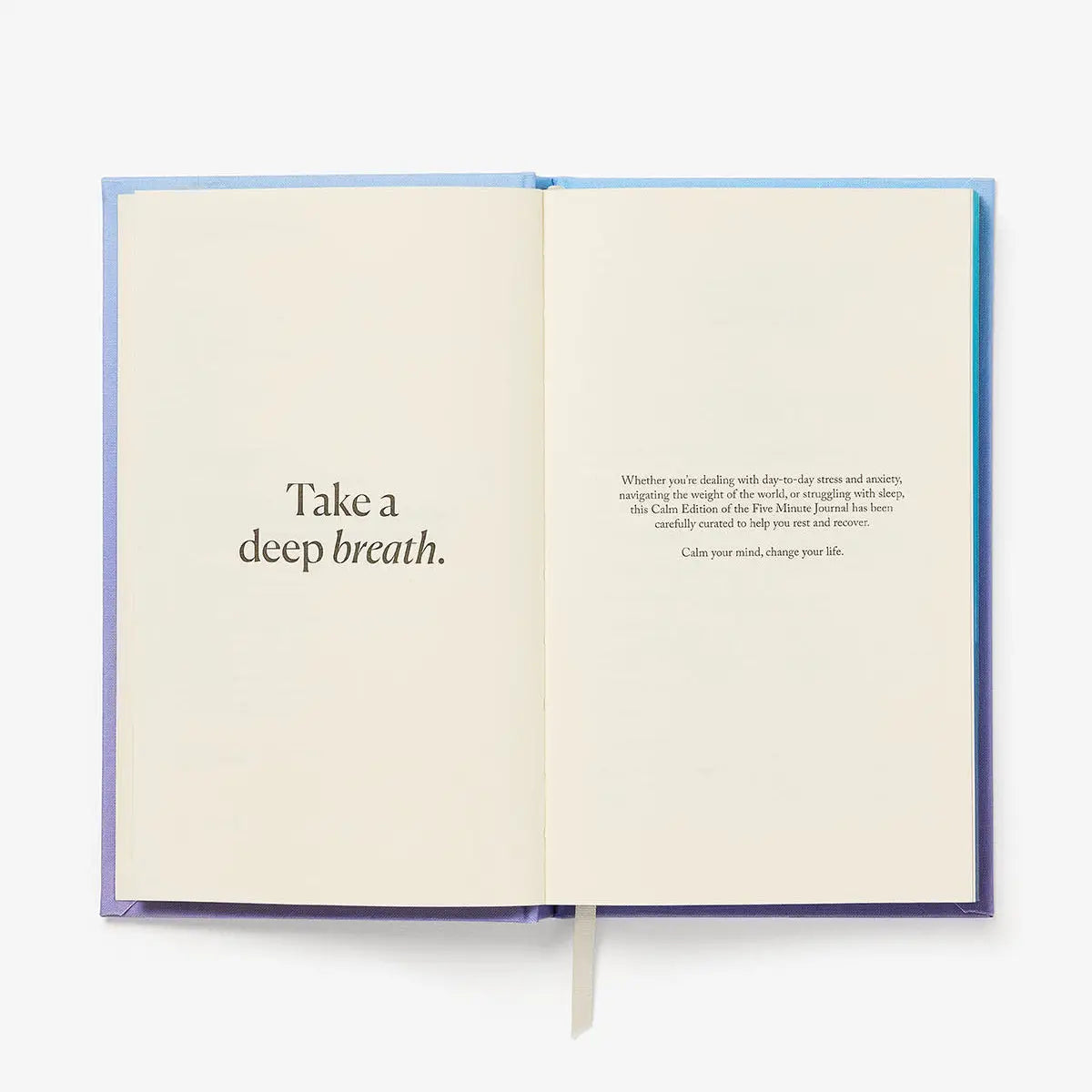 Open book with text inside on a white background