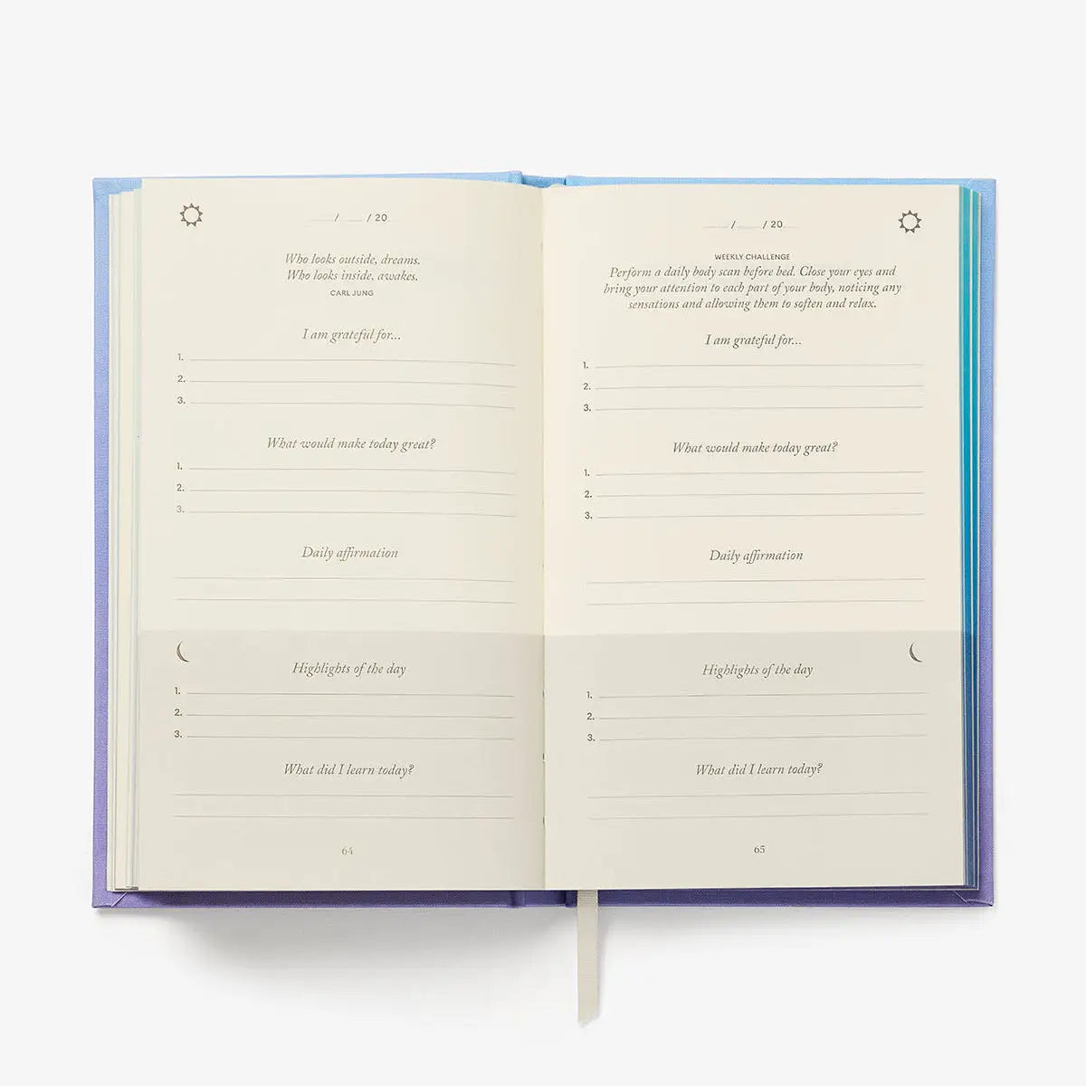 Open book with text on a white background