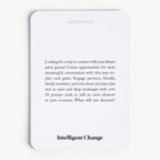 Card with text on a white background