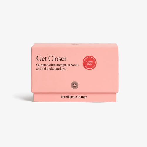 Pink packaging of 'Get Closer' product by Intelligent Change on a white background