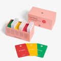Card game 'Get Closer' with colorful cards and pink packaging on a white background