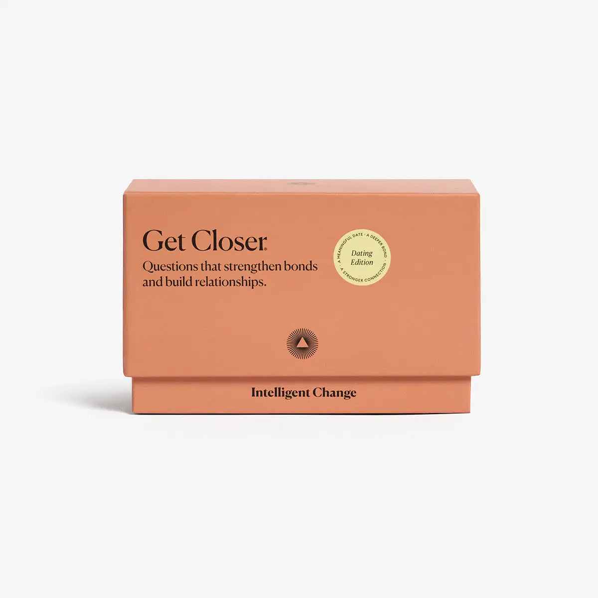 Orange box with text 'Get Closer' and 'Intelligent Change' on a white background