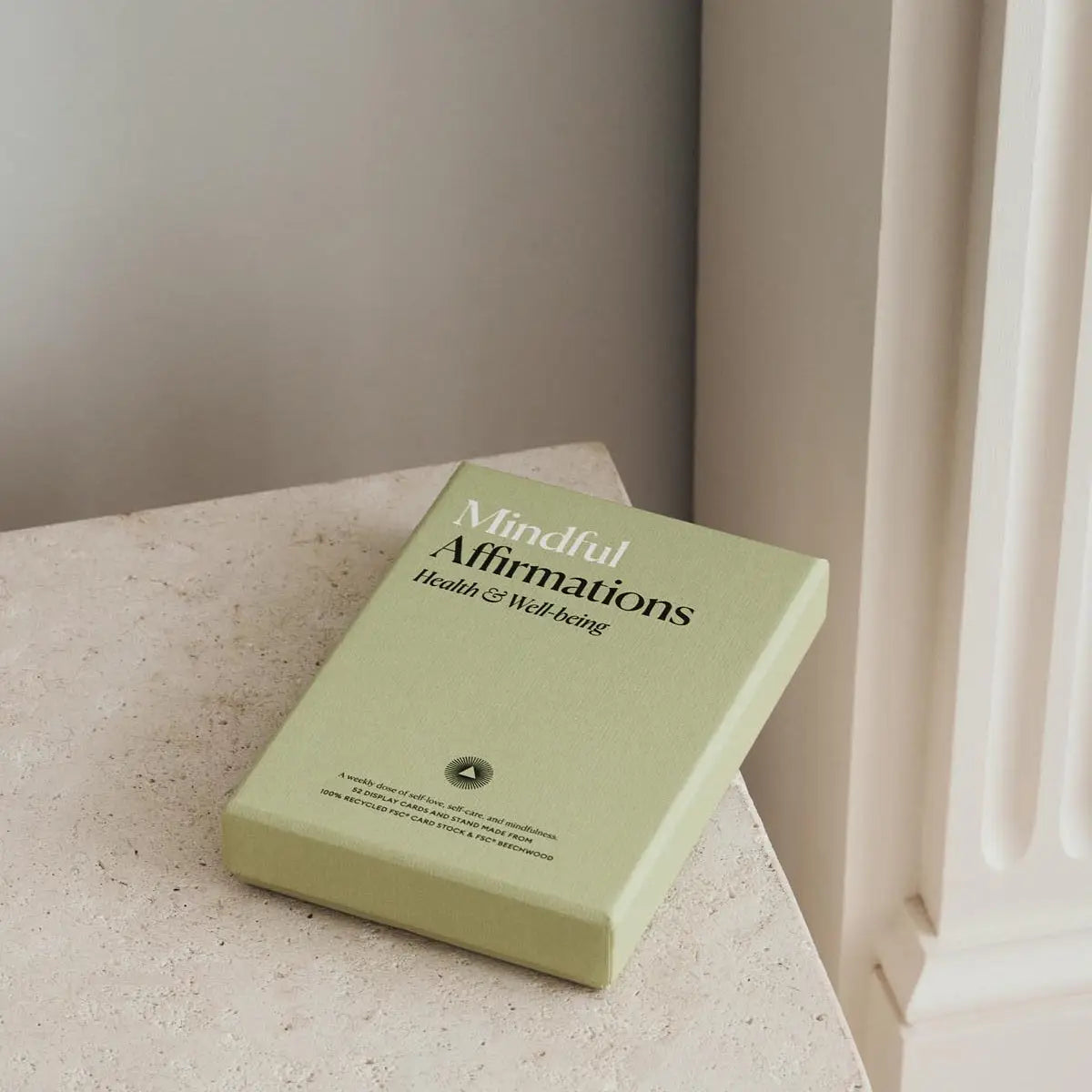 Intelligent Change Health & Wellbeing Affirmation Cards – 52-Card Deck with Beechwood Stand