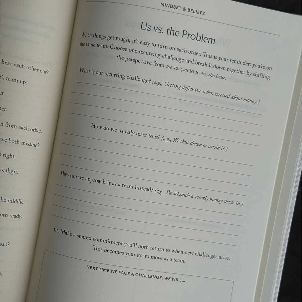 Open book with text on a black background