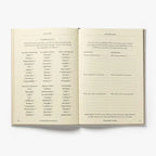 Open book with text on a white background
