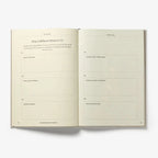 Open book with a minimalistic design on a white background