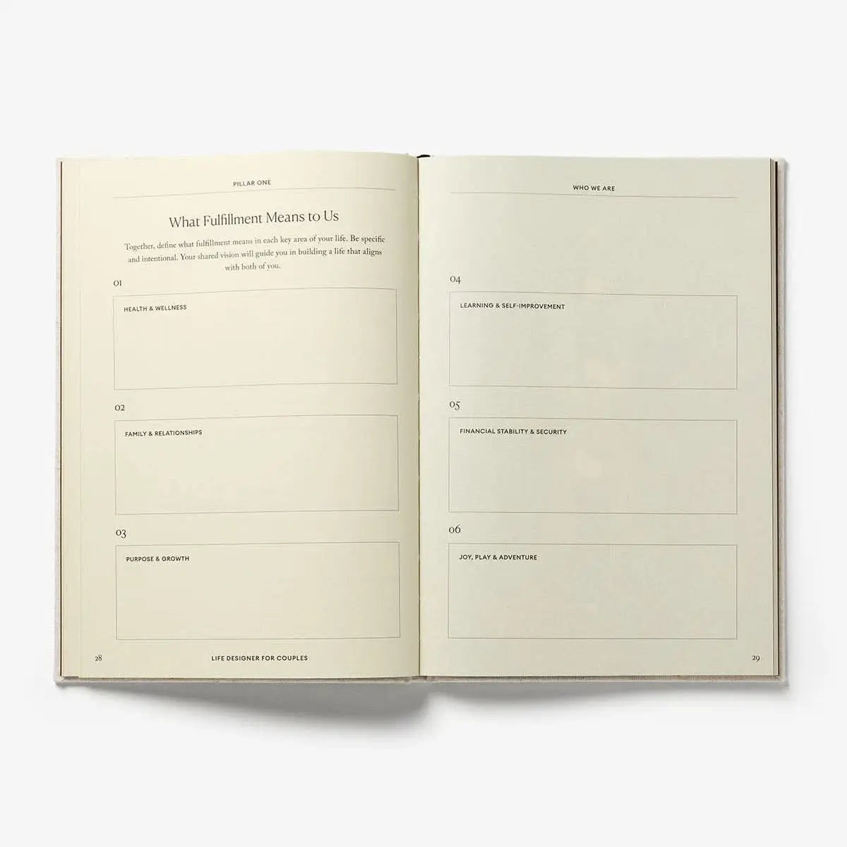 Open book with a minimalistic design on a white background