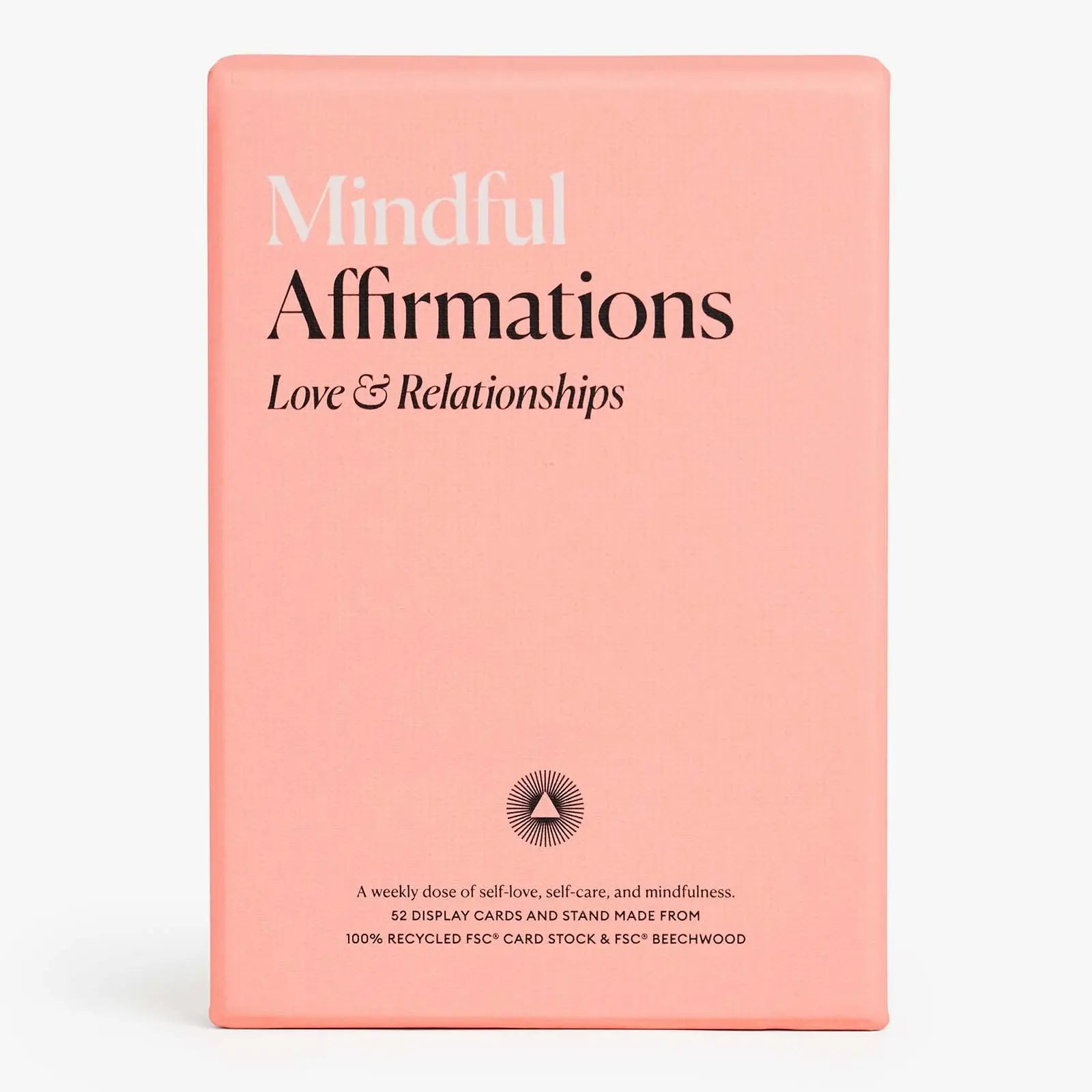 Intelligent Change Love & Relationships Affirmation Cards – 52-Card Deck with Beechwood Stand