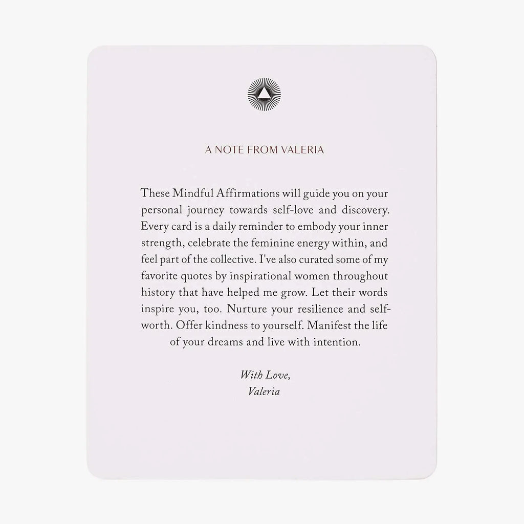 Intelligent Change Mindful Affirmations for Women by Valeria Lipovetsky, 52 Daily Affirmation Cards