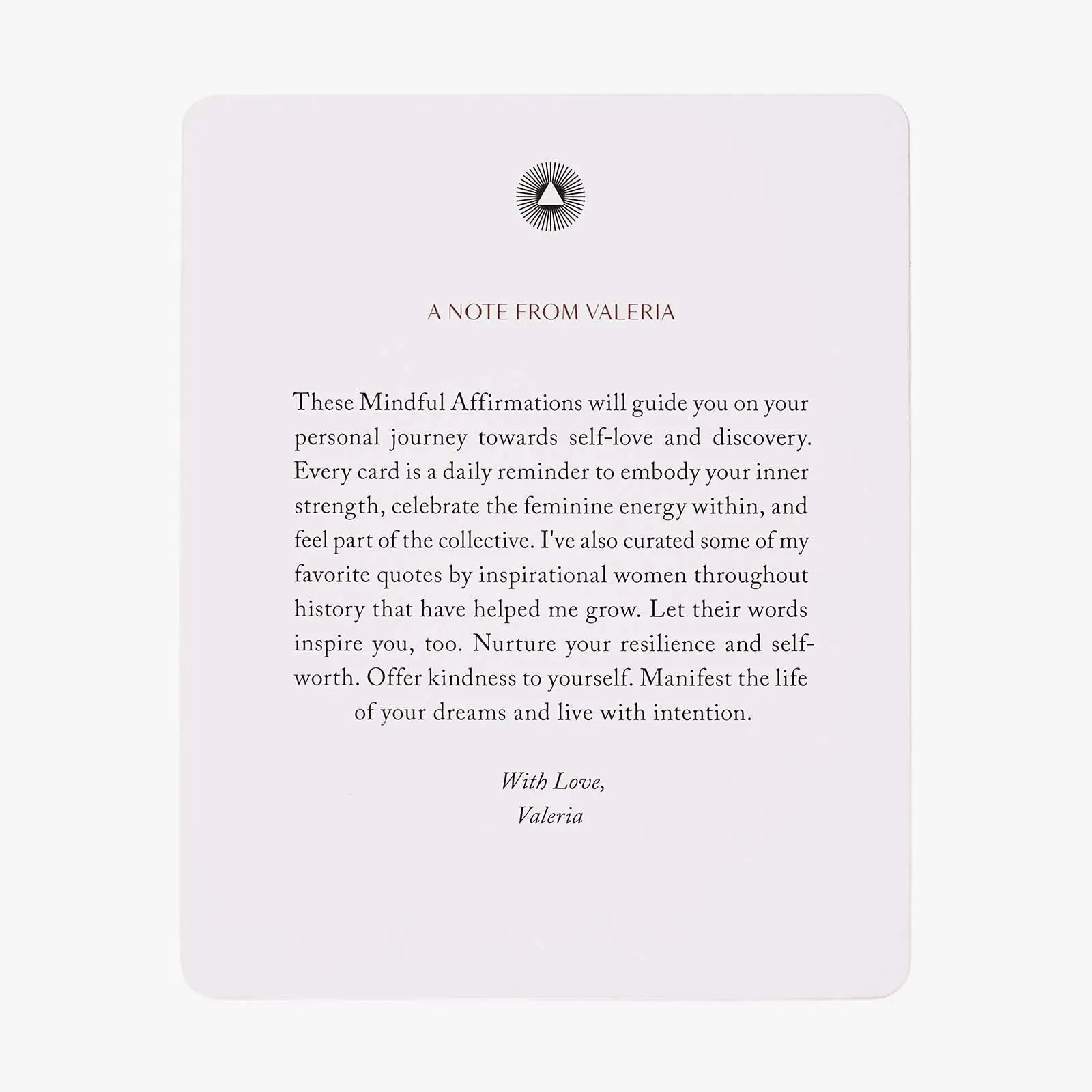 Intelligent Change Mindful Affirmations for Women by Valeria Lipovetsky, 52 Daily Affirmation Cards
