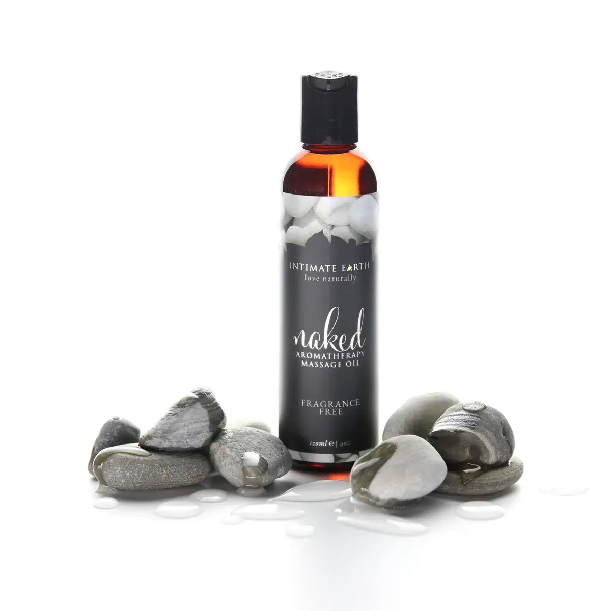 Intimate Earth Naked Organic Massage Oil - Fragrance-Free & Vegan 4 fl. oz.