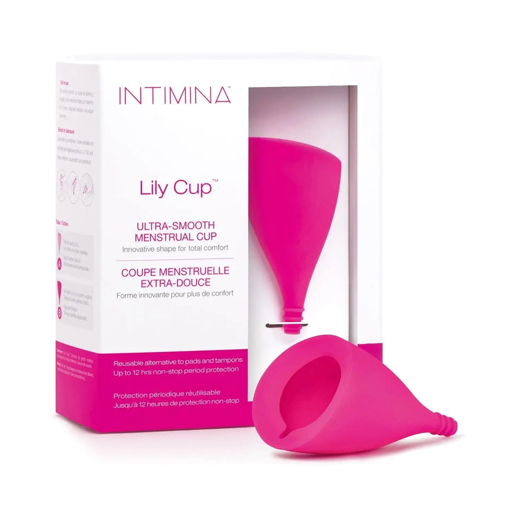 Intimina™ Intimina Lily Cup - Collapsible Menstrual for 12-Hour Protection Size B / Hot Pink