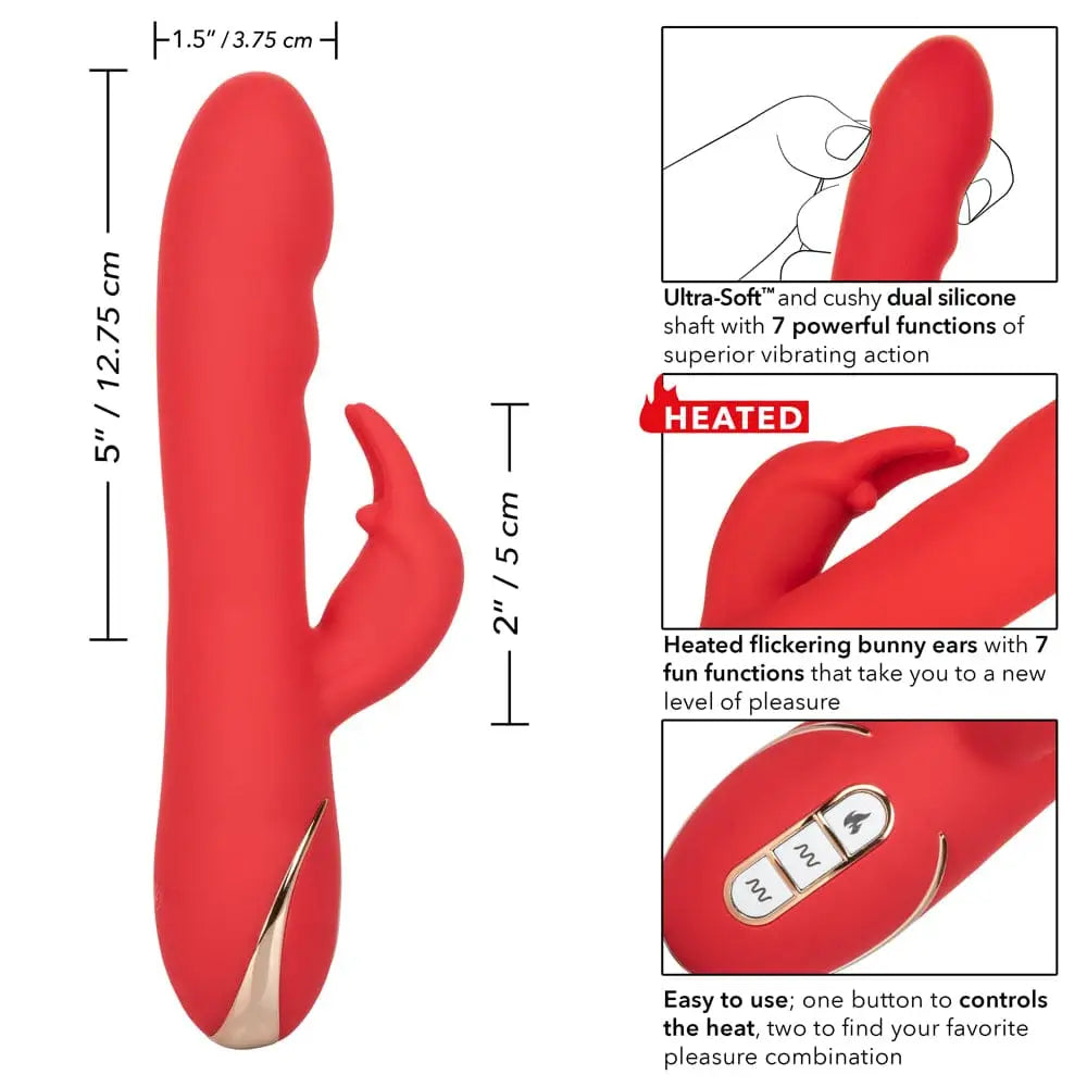 Jack Rabbit® Signature Heated Silicone Ultra - Soft Rabbit Vibrator - Rolik®