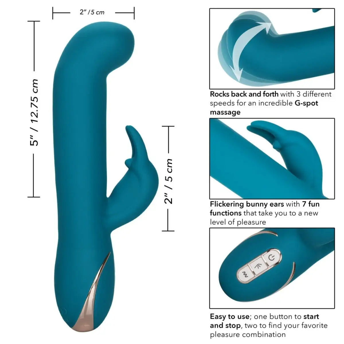 Jack Rabbit® Silicone Rocking "G" Rabbit Vibrator - Rolik®