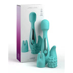 Jimmyjane Canna™ Rechargeable Wand Vibrator with 3 Attachments - Mint - Vibrator