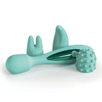 Jimmyjane Canna™ Rechargeable Wand Vibrator with 3 Attachments - Mint - Vibrator