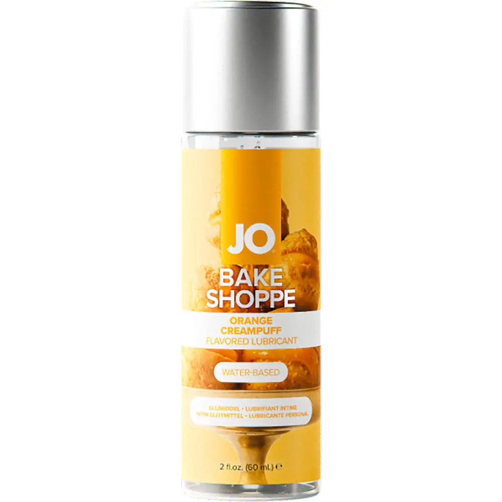 JO® Bake Shoppe Flavored Water-Based Lubricant | Peach Cobbler Frosted Cupcake & Orange Creampuff