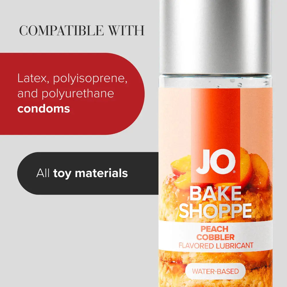 JO® Bake Shoppe Flavored Water-Based Lubricant | Peach Cobbler Frosted Cupcake & Orange Creampuff