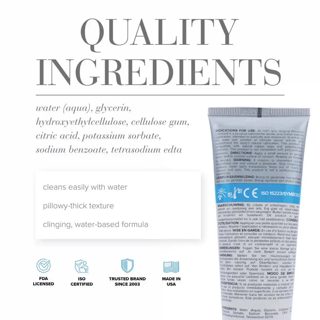 JO® H2O Jelly Water - Based Lubricant - Rolik®