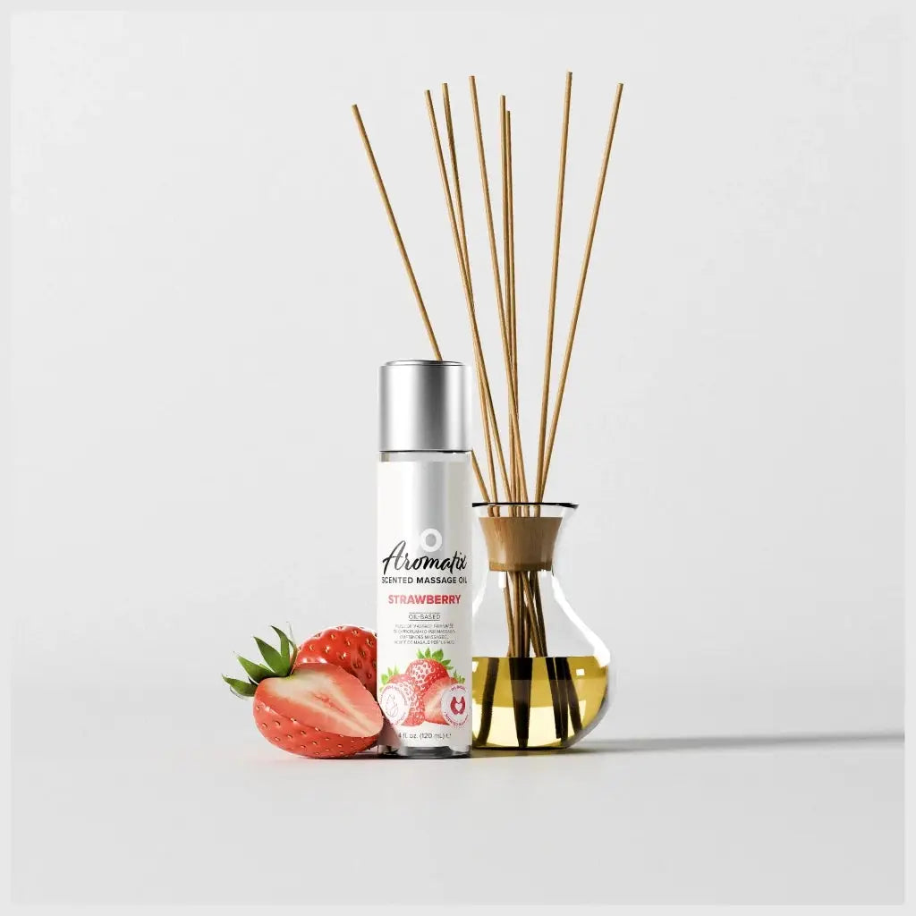 JO® JO Aromatix Scented Massage Oil - Vegan & Kissable Strawberry