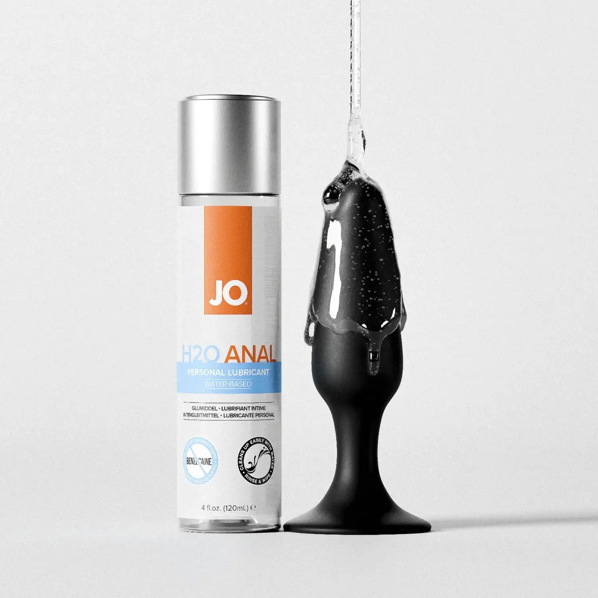 JO® JO H2O Anal Lubricant - Water-Based Comfort Glide