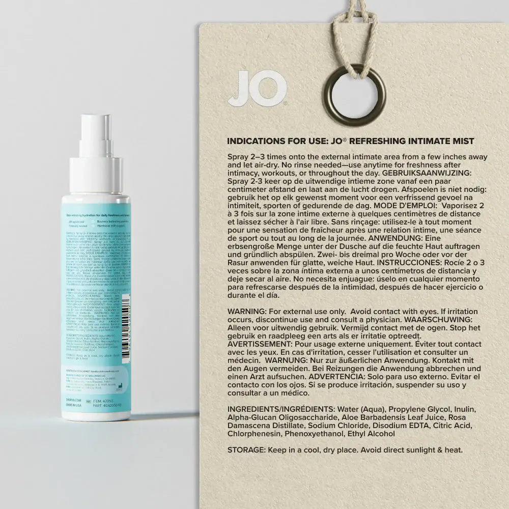 JO® JO Vitalize Balance Refreshing Intimate Mist – pH-Balanced Deodorizing Spray
