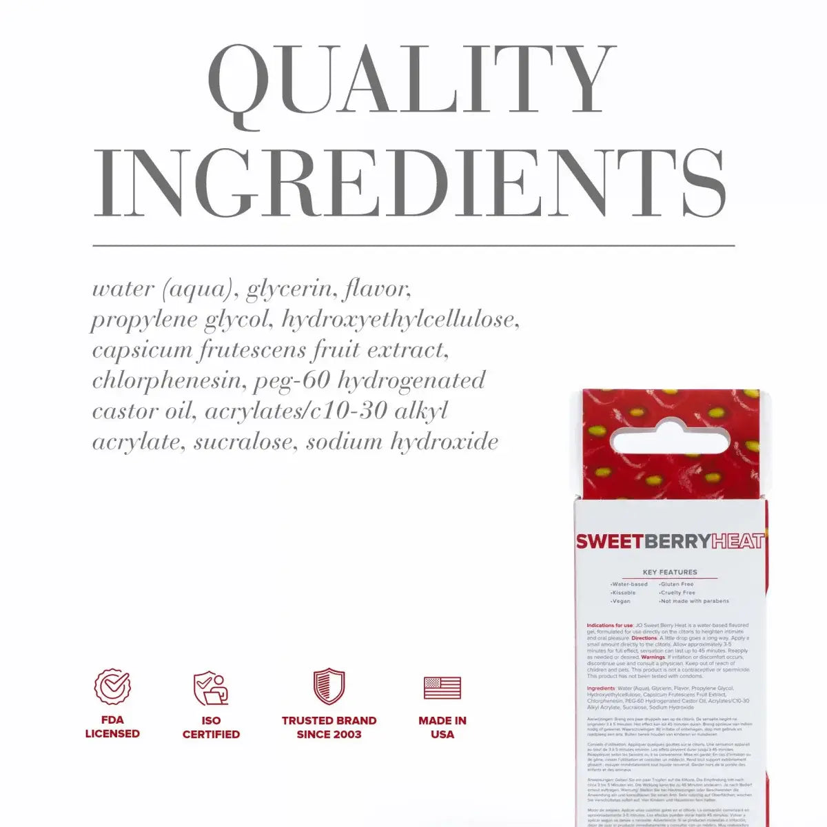 JO® Sweet Berry Heat Flavored Warming Arousal Gel - Rolik®