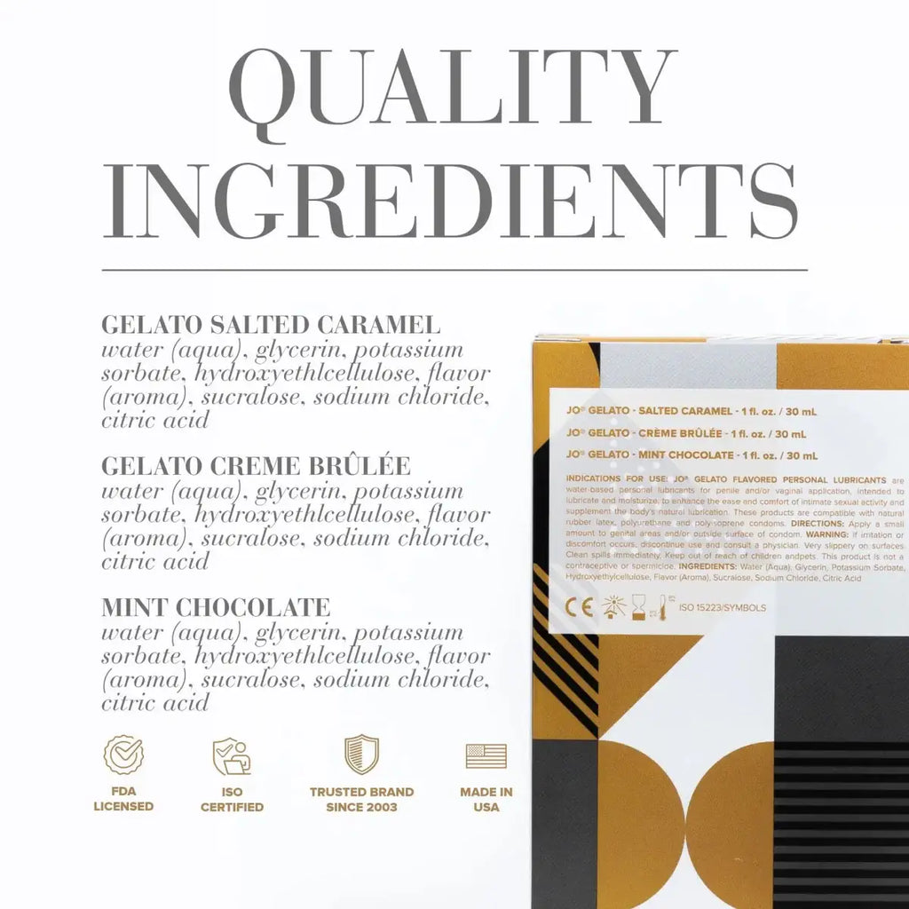 JO® Tri Me Triple Pack Gelato Flavors Lubricant Gift Set - Rolik®