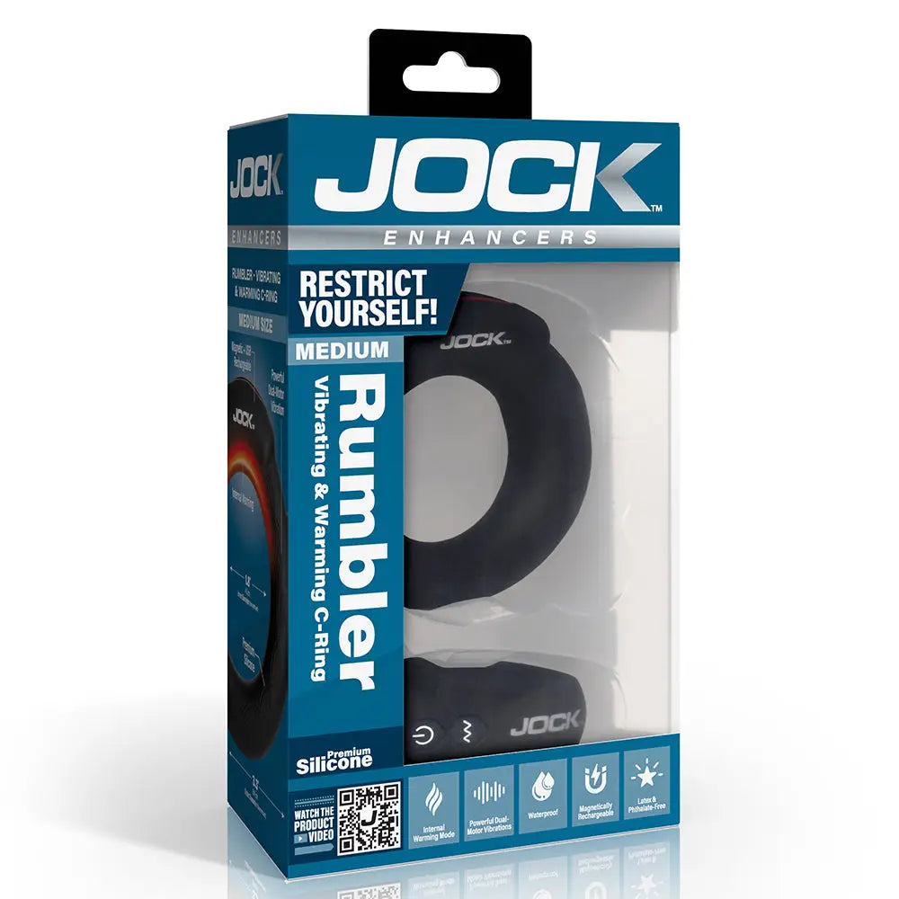 Jock Rumbler Remote Vibrating & Warming C Ring