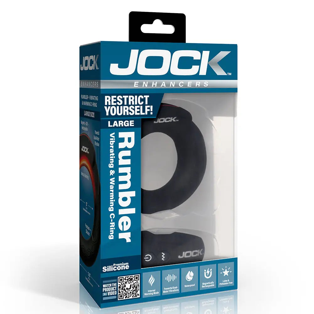 Jock Rumbler Remote Vibrating & Warming C Ring