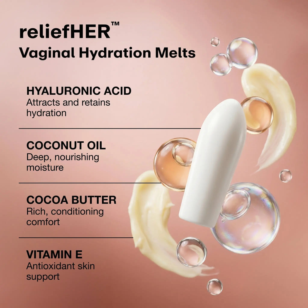 Joylux reliefHER™ Vaginal Hydration Melts, 15mg Hyaluronic Acid Non-Hormonal