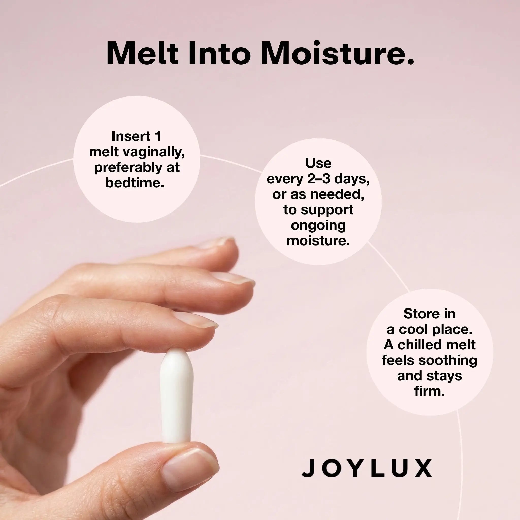 Joylux reliefHER™ Vaginal Hydration Melts, 15mg Hyaluronic Acid Non-Hormonal