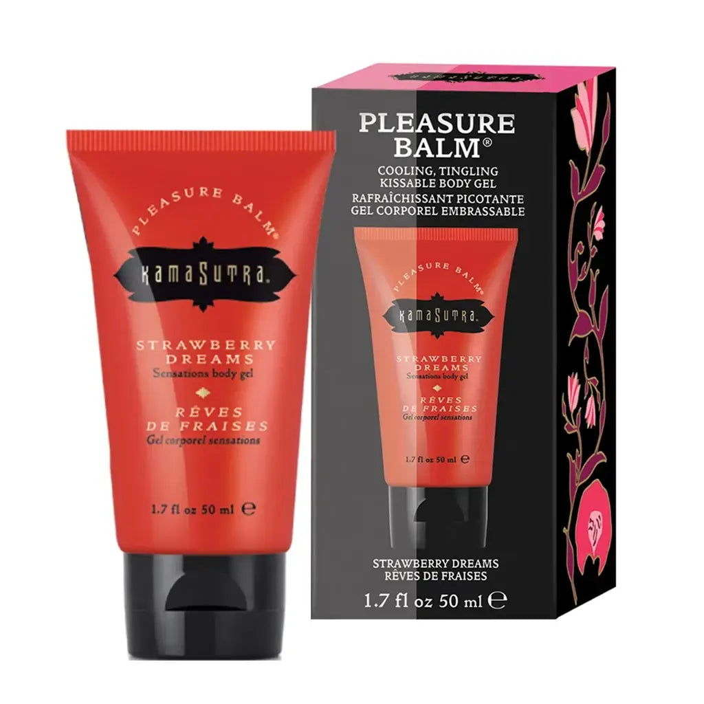 Kama Sutra® Pleasure Balm Tingling Kissable Body Gel - 1.7 oz Strawberry Dreams