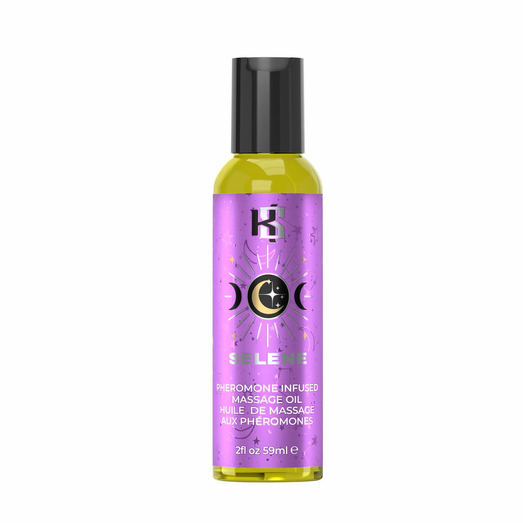 Kama Sutra® Sutra Celestial Collection Pheromone Massage Oil – 6 Scents 2 fl. oz. Selene (Stone Fruit Musk)