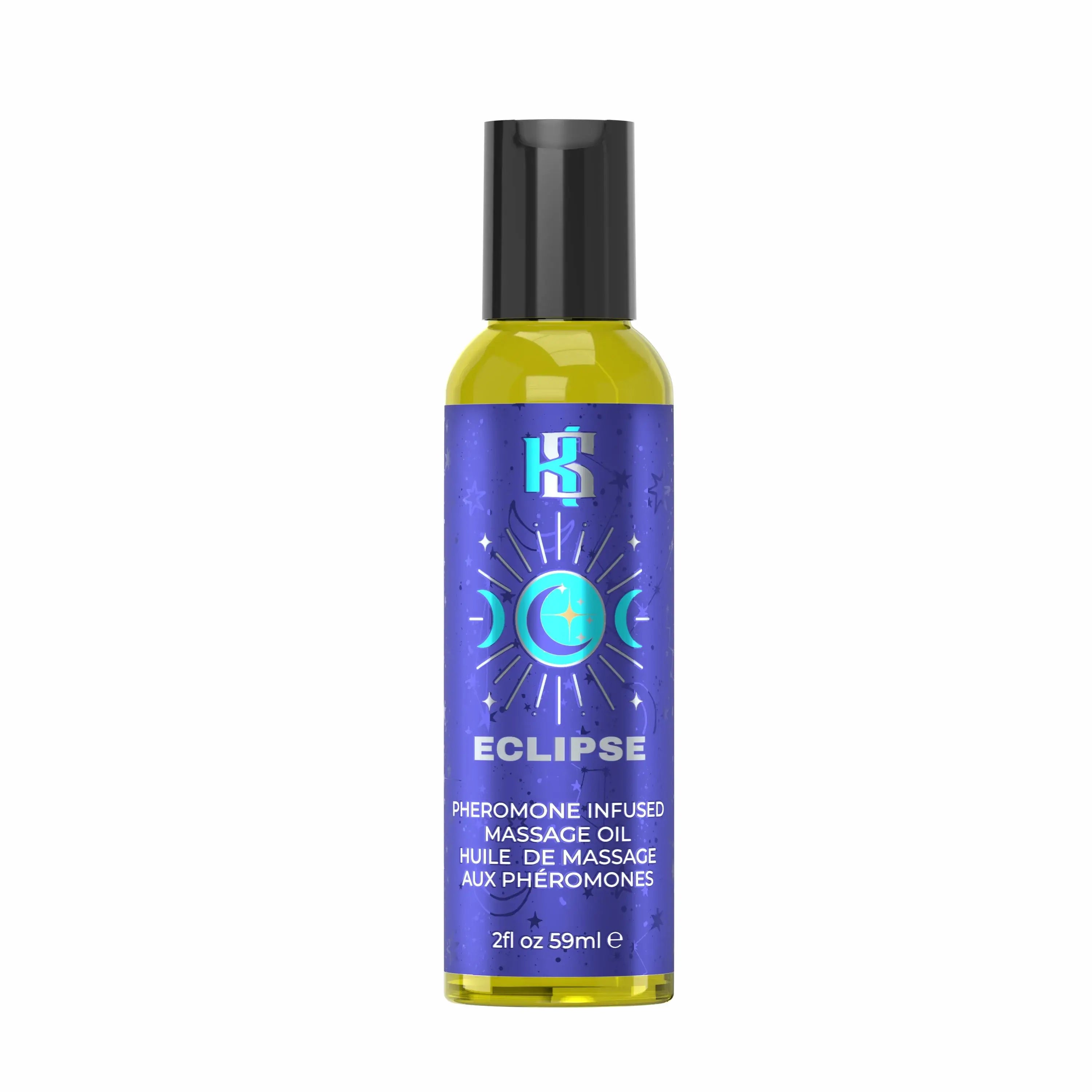 Kama Sutra® Sutra Celestial Collection Pheromone Massage Oil – 6 Scents 2 fl. oz. Eclipse (Lavender Palo Santo)