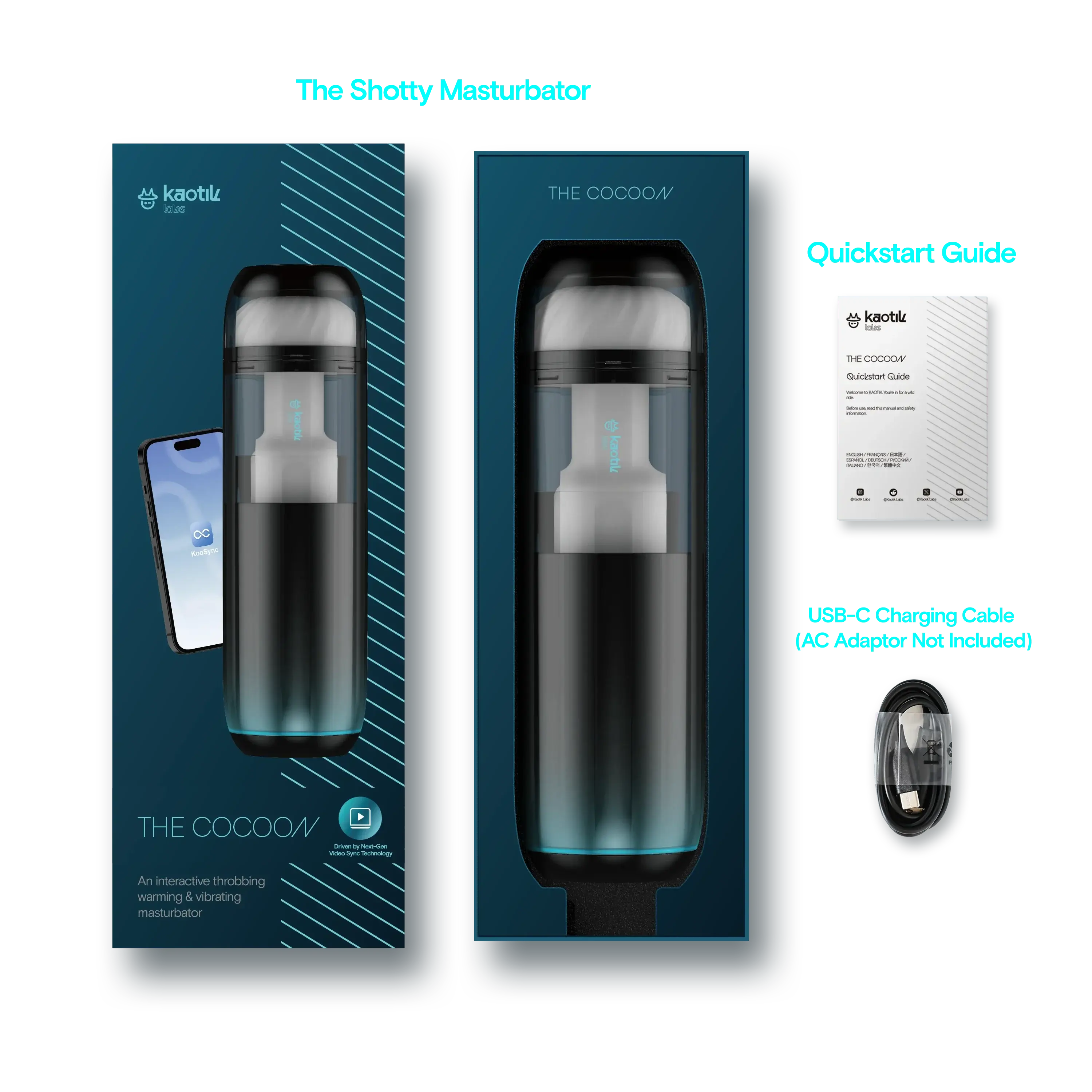 kaotik labs KAOTIK The Cocoon App-Controlled Warming Masturbator