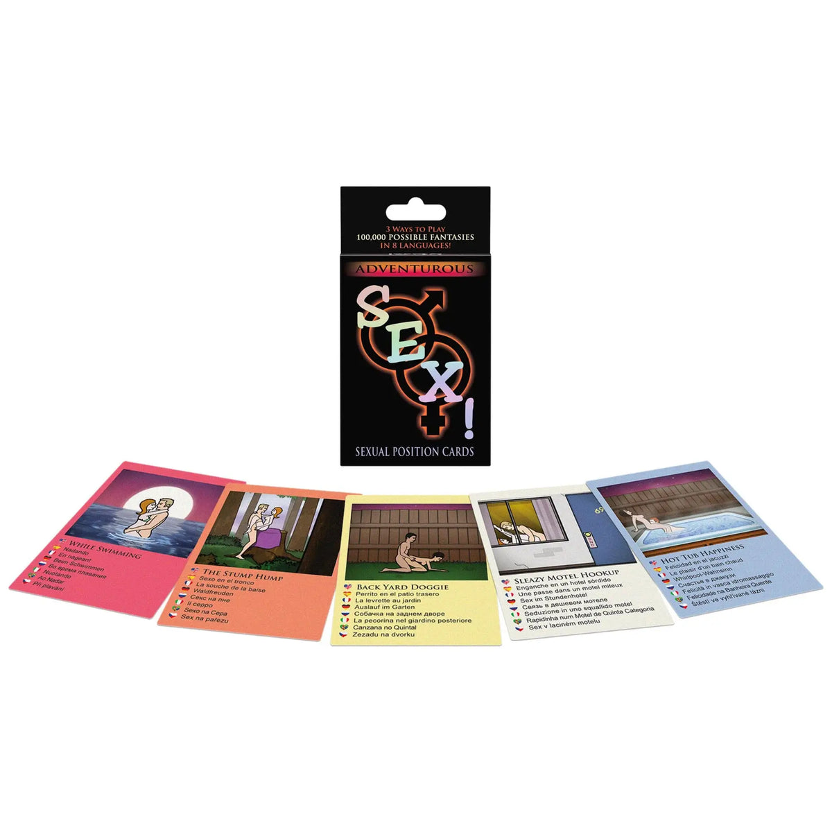 Kheper Games™ Adventurous Sex! Sexual Positions Cards - 50 Explicit Position Ideas