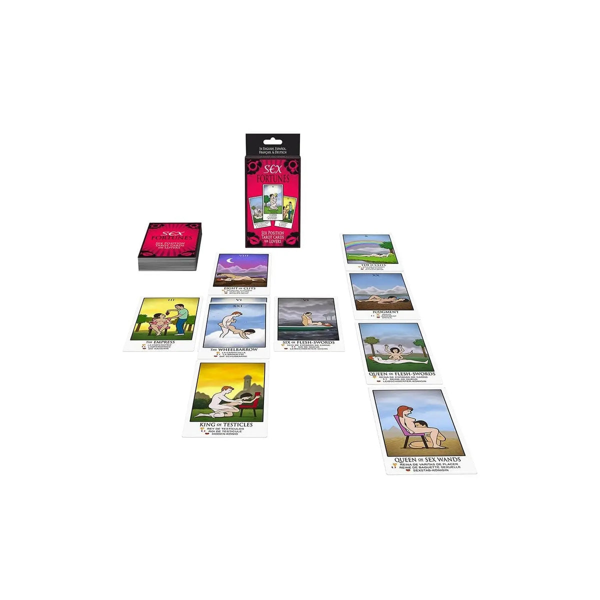 Kheper Games™ Sex Fortunes Tarot Cards - Intimate Position Deck for Couples