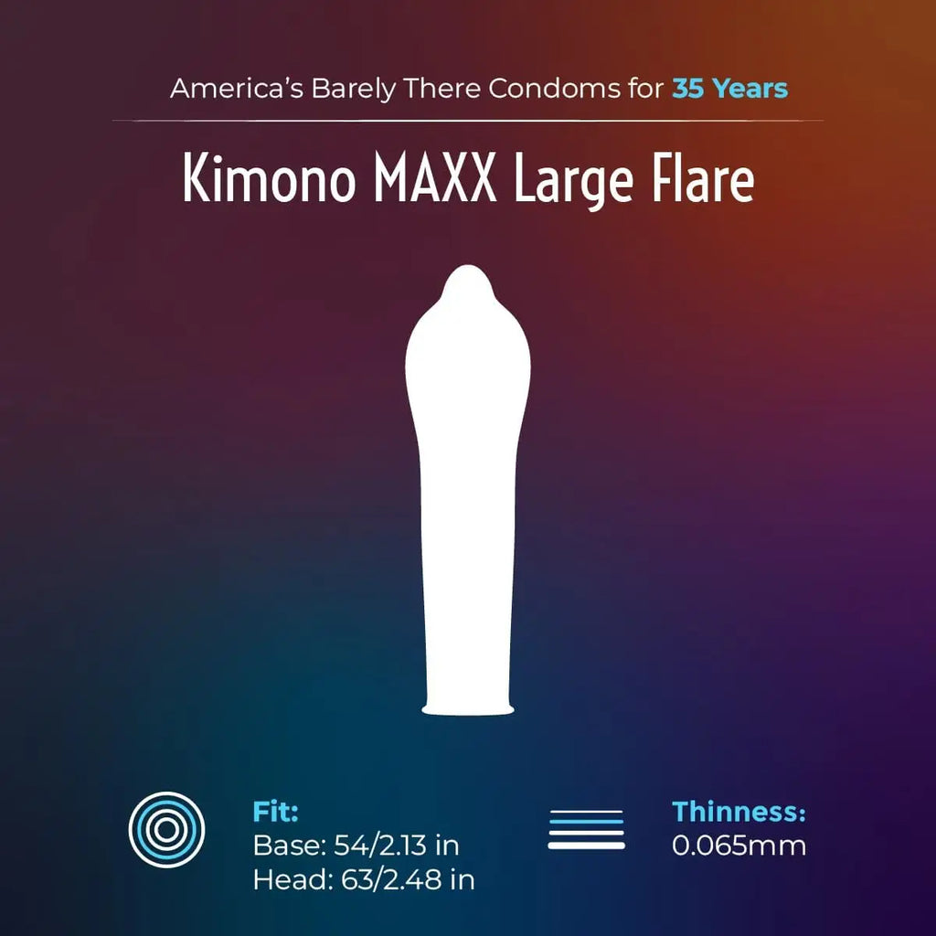 Kimono® Maxx™ Large Flare Condoms - 12 Pack